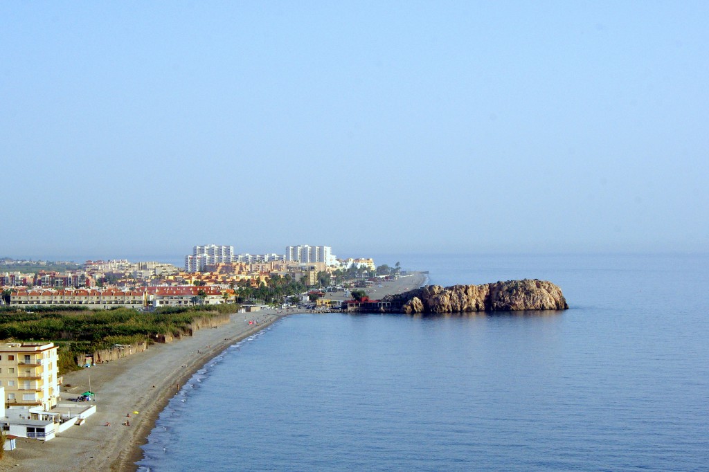 The long sandy beach in La Guardia 